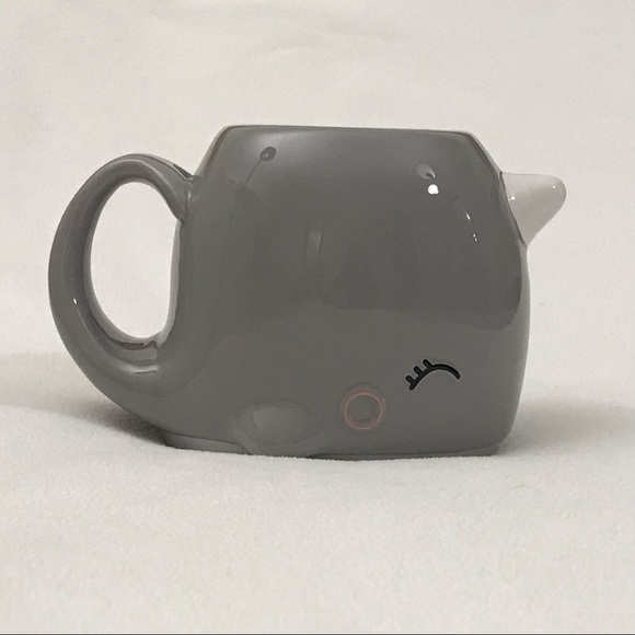 Adorable Smoko Gray Nari Narwhal Ceramic Mug! - Picture 2 of 6